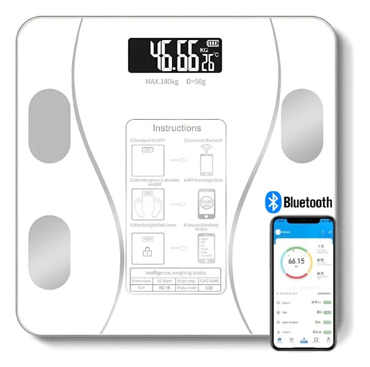 Báscula Digital Inteligente de Baño con Análisis Corporal