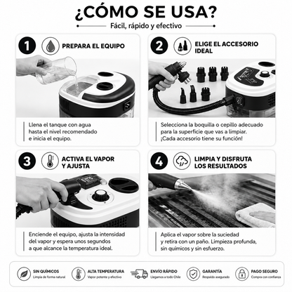 Limpiador Portátil a Vapor