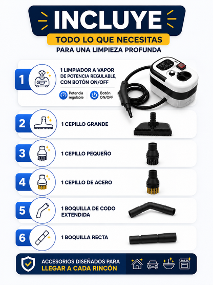 Limpiador Portátil a Vapor
