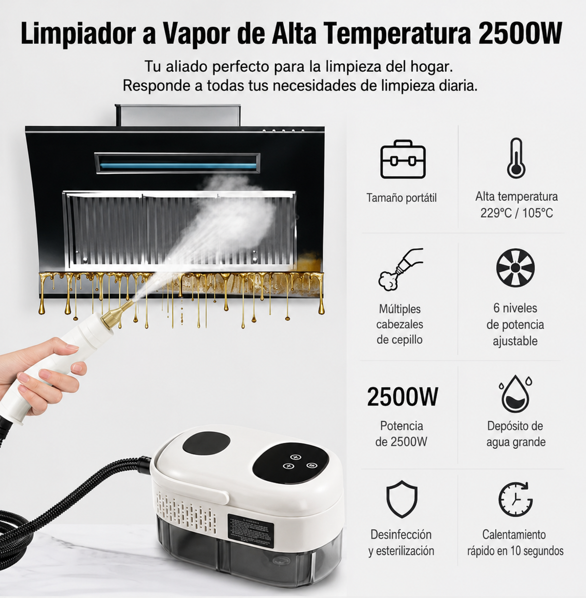 Limpiador Portátil a Vapor