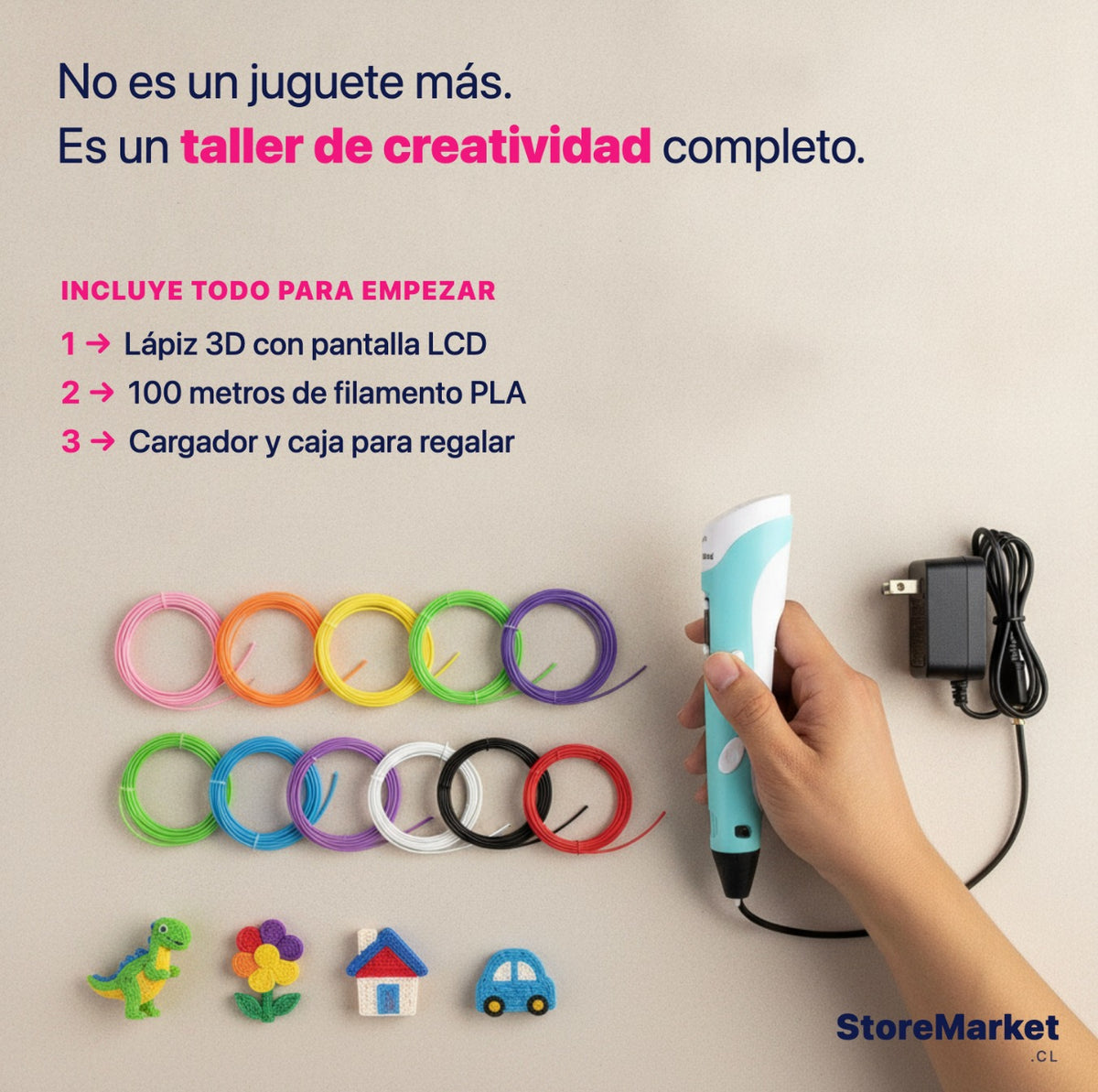 LAPIZ 3D + 100 mts DE FILAMENTO